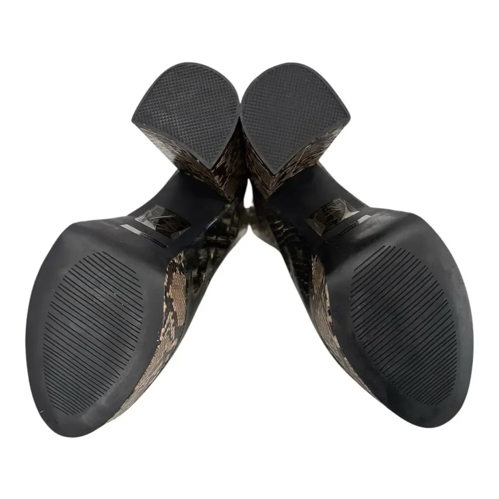 Azalea Wang‎ Dreamer Snake Platform Jelly Boots 7.5 Chunky Combat Block Heel